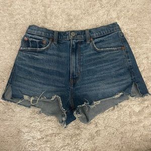Abercrombie & Fitch - Distressed High Rise Mom Shorts